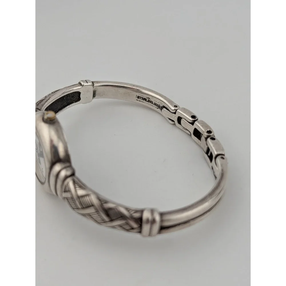 Anne Klein Watch 22mm Sterling Silver .925 Swiss Bangle 6.25